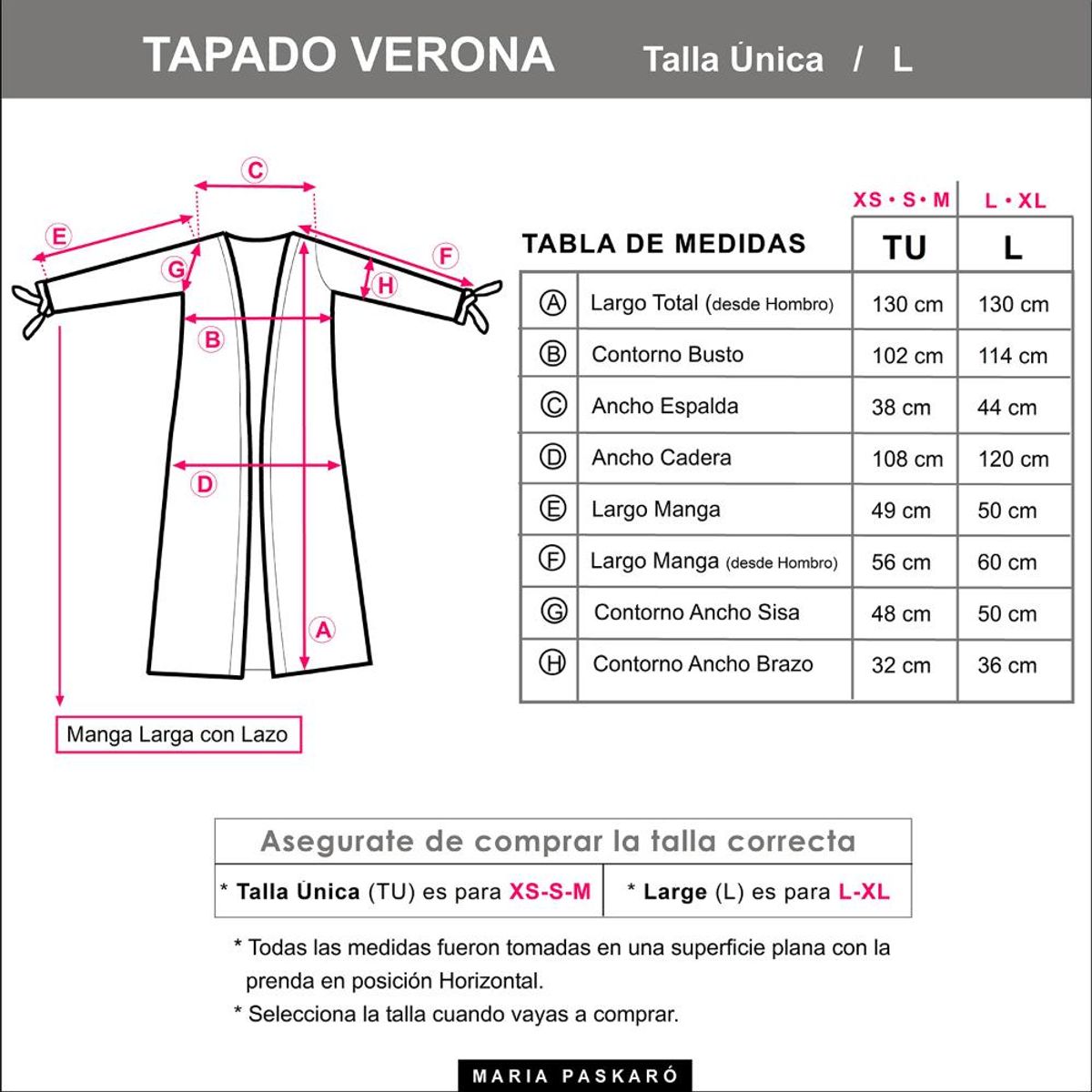 MARIA PASKARO - Tapado Kimono Largo Verona Frambuesa Plisado Maria Paskaro - Burdeos