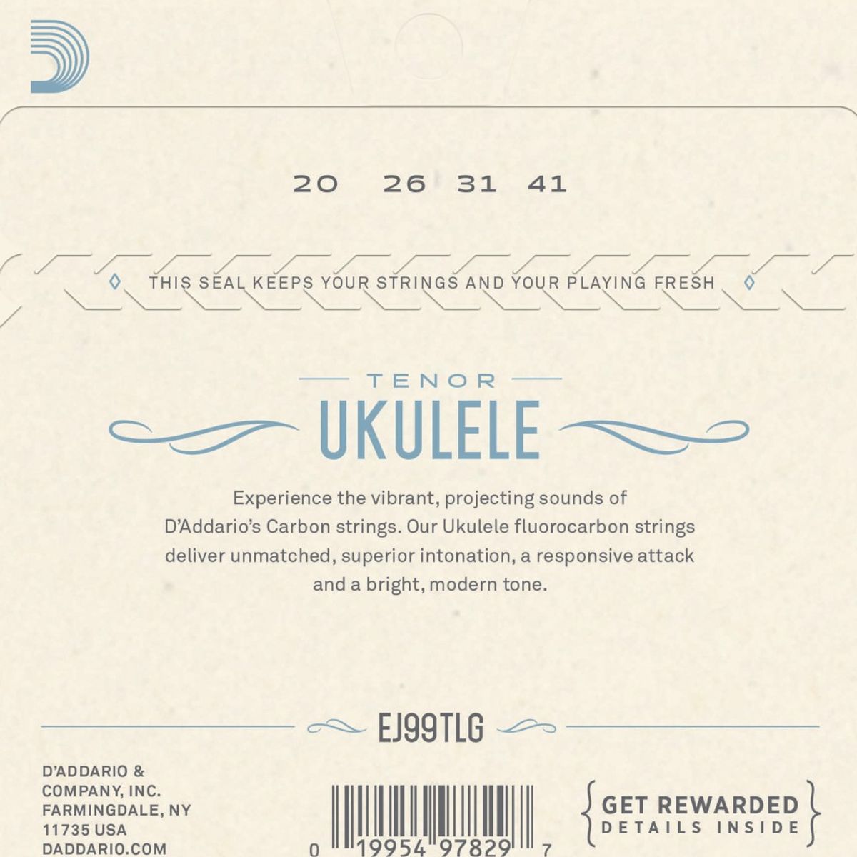 DADDARIO - Set Cuerdas Ukelele Tenor Low G EJ99TLG Daddario