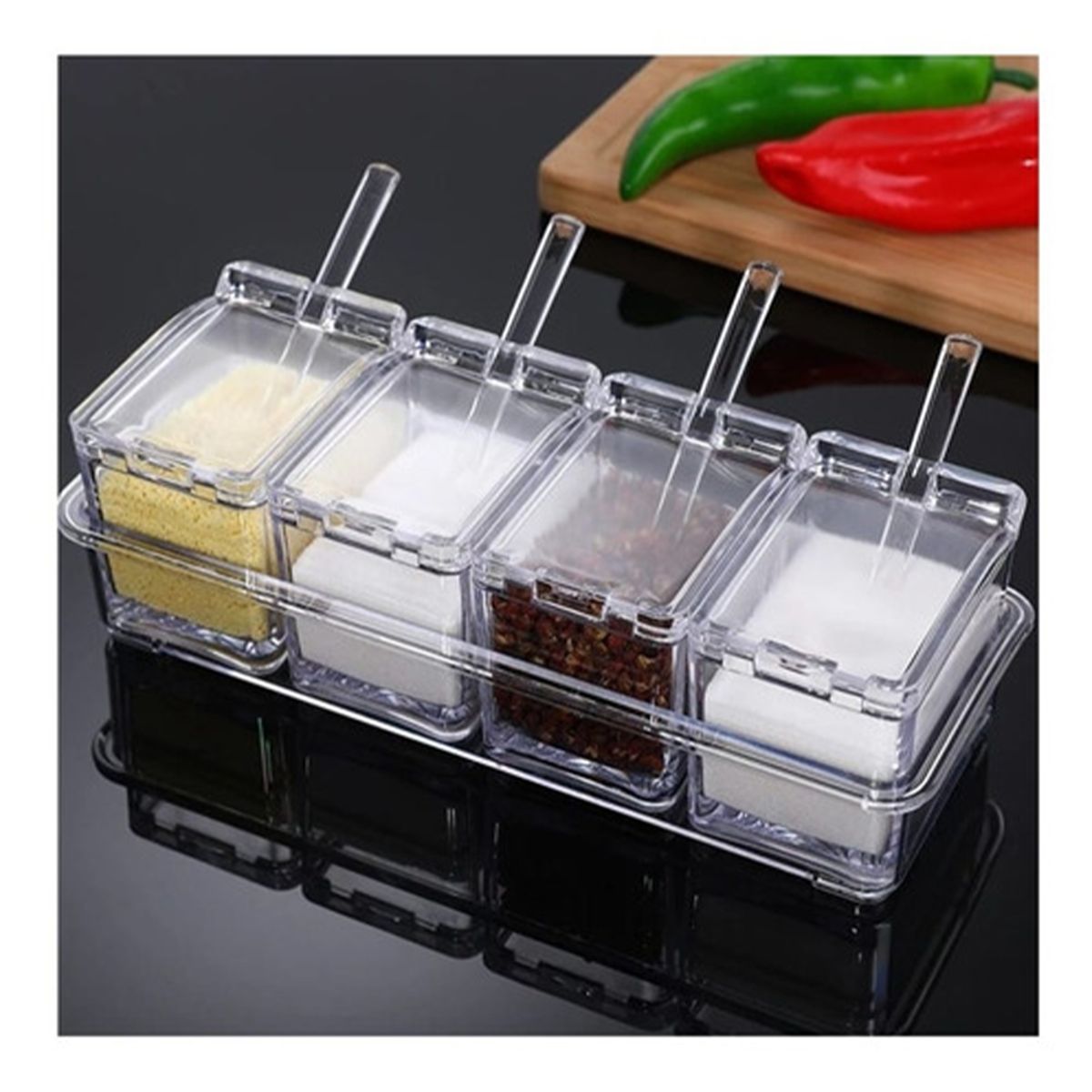 GENERICO - Especieros Frascos Condimentos Cocina Organizador