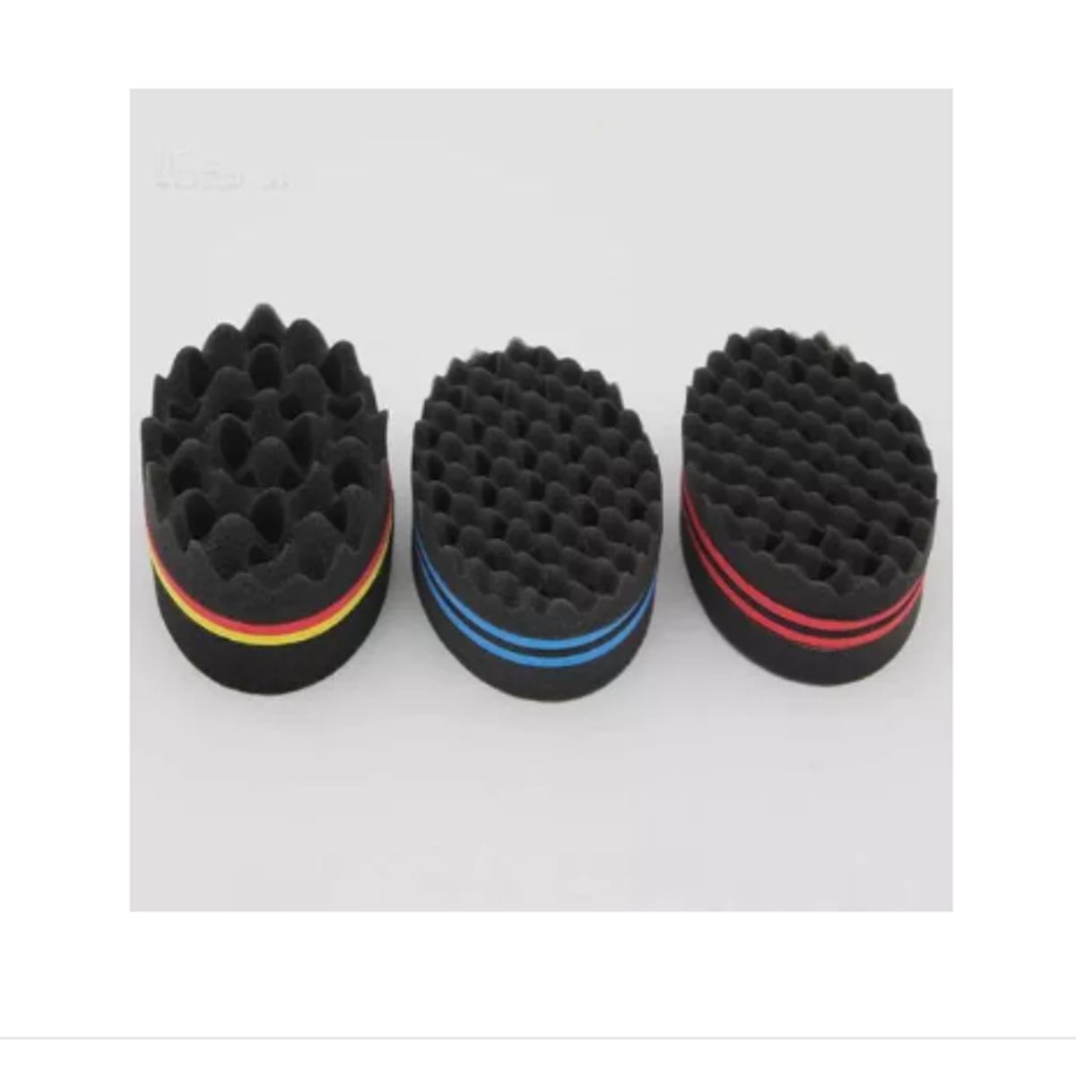 GENERICO - Pack X 3 Esponja Giro Cepillo De Pelo Para Afros/rastas