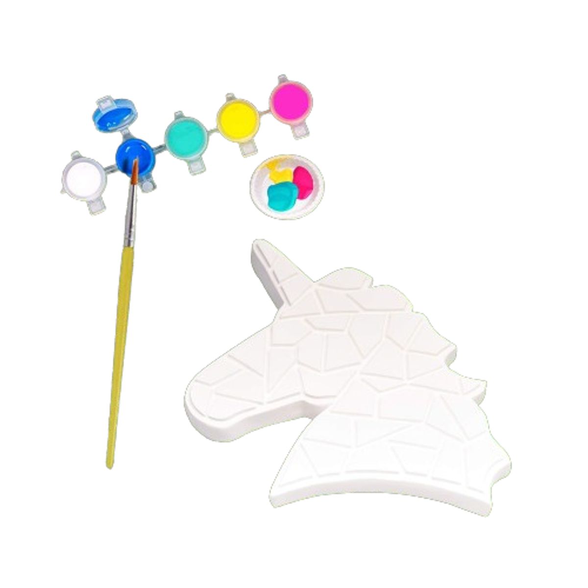SEW STAR - Kit manualidades molde de unicornio en yeso para pintar