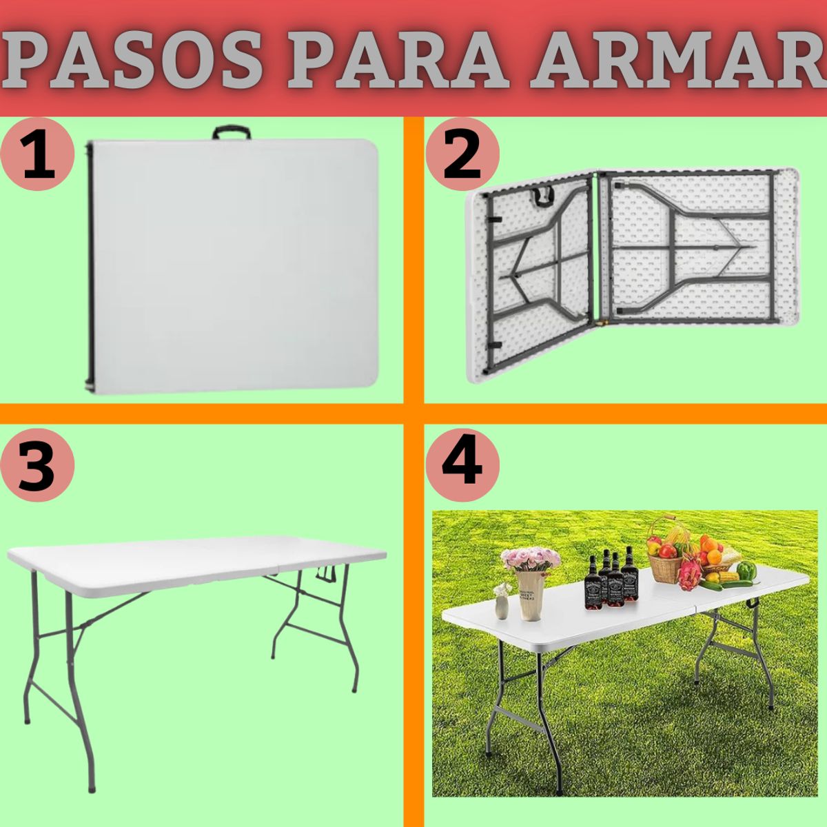 GENERICO - Mesa Plegable Tipo Maleta Blanco Camping