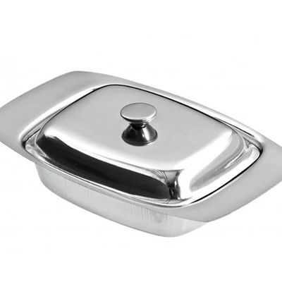 Imagen 2 del producto Mantequillera Rectangular De Acero Inoxidable 12x15 Cm