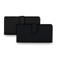 CARVEN - 2 Billeteras de mujer Vesta negra y azul