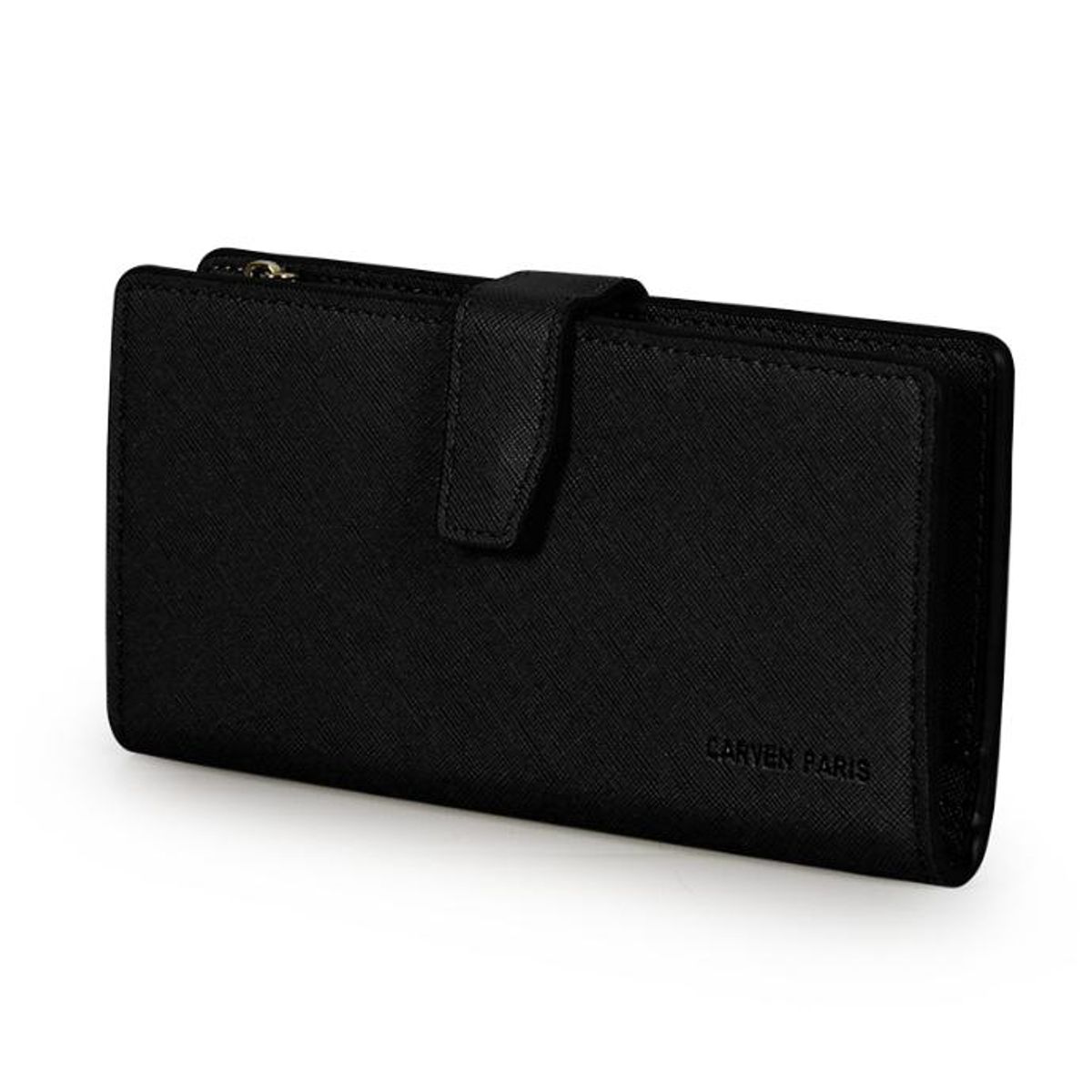 CARVEN - 2 Billeteras de mujer Vesta negra y azul Carven