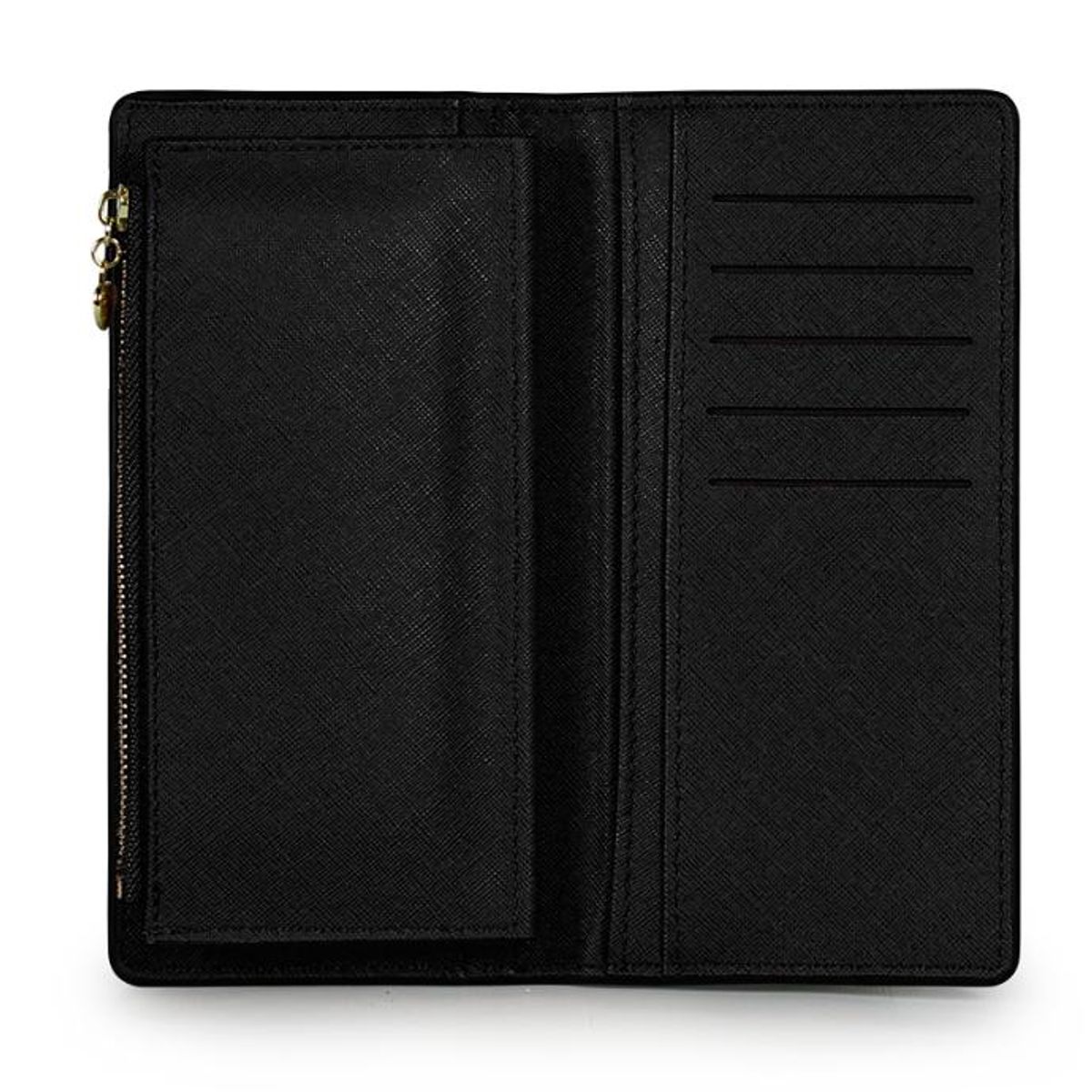 CARVEN - 2 Billeteras de mujer Vesta negra y taupe Carven