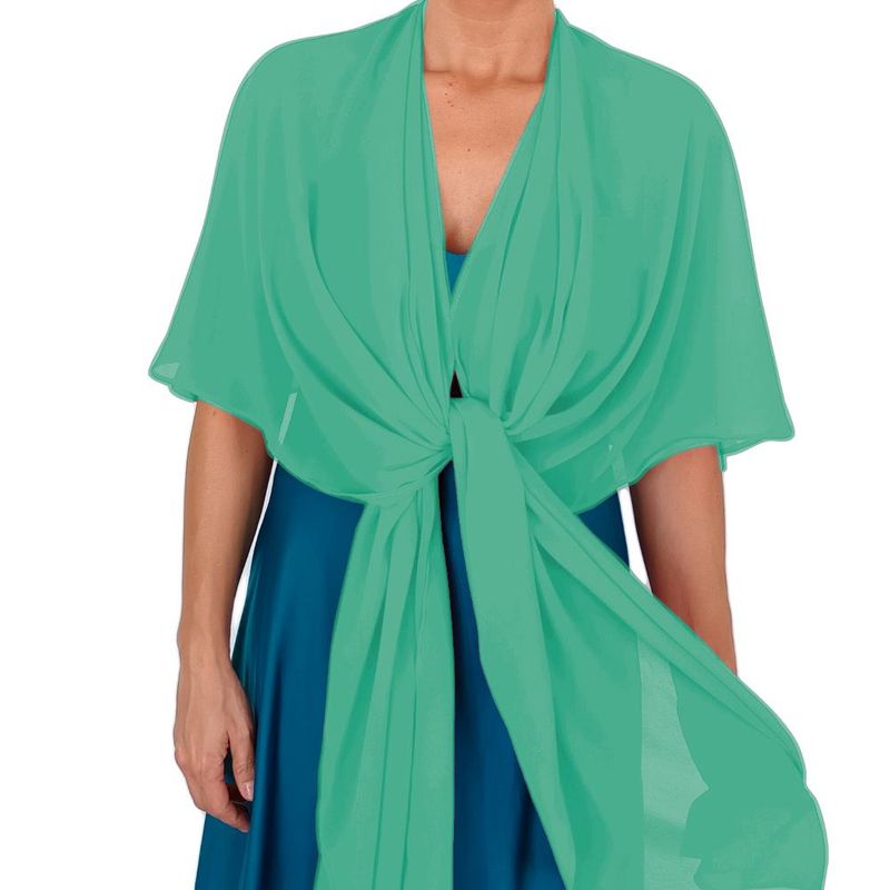 MARIA PASKARO - Tapado Capa Multiforma Catania Gasa Verde Esmeralda Maria Paskaro