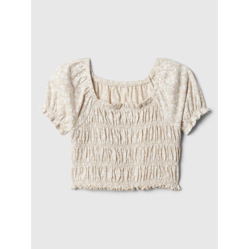 GAP - Blusa Toddler Niña Manga Puff Beige GAP_.
