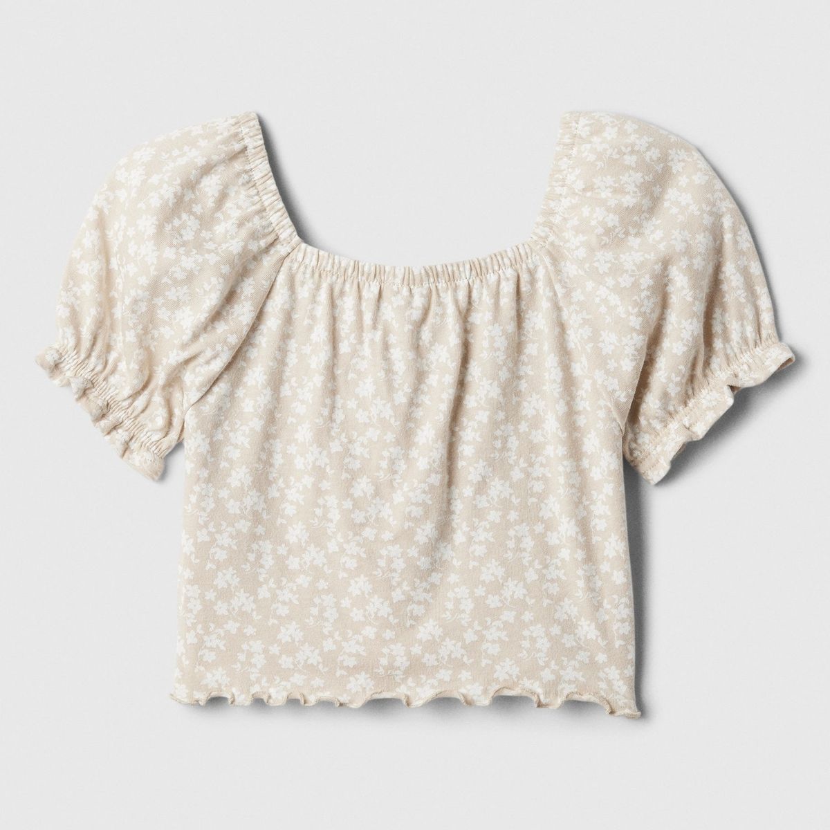 GAP - Blusa Toddler Niña Manga Puff Beige GAP