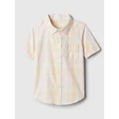 GAP - Camisa Toddler Niño Popelina Multicuadros Azul