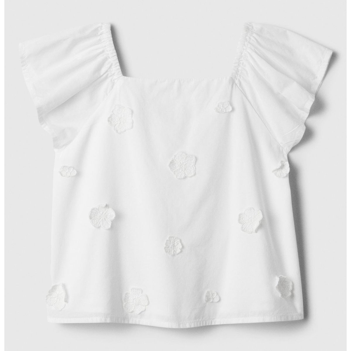 GAP - Blusa Toddler Niña Manga Flutter Blanco GAP