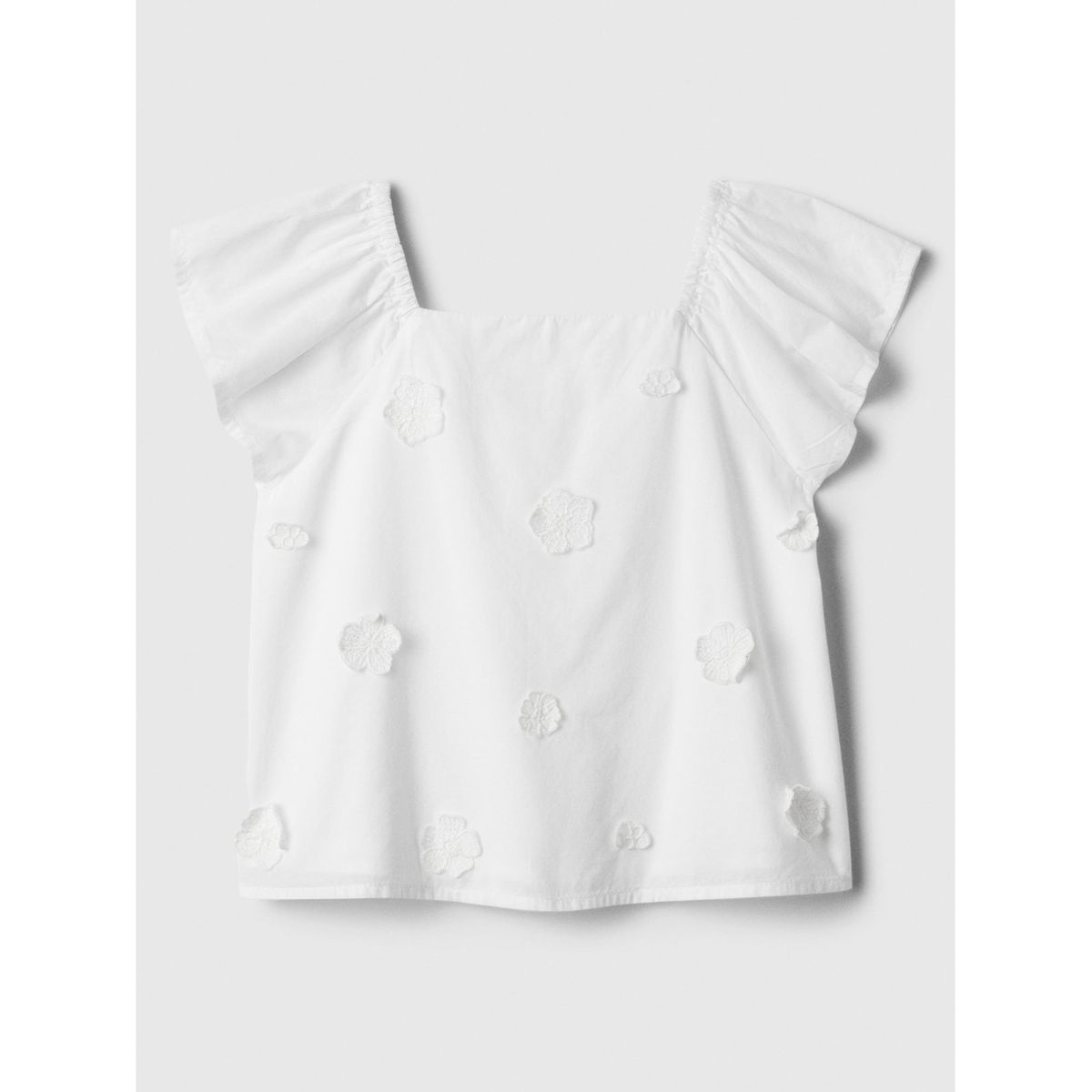 GAP - Blusa Toddler Niña Manga Flutter Blanco GAP