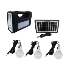 IMPORTCLICK - Kit Solar Portátil Recargable Incluye 3 Ampolletas + Cable 4 En 1