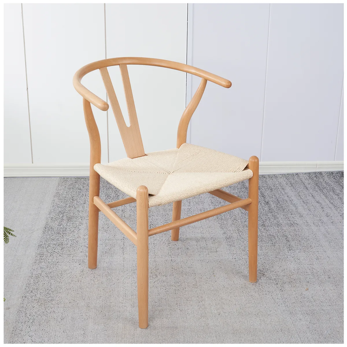 NOVAHUS - Pack 2 Sillas Comedor Novahus Wishbone Natural Beige