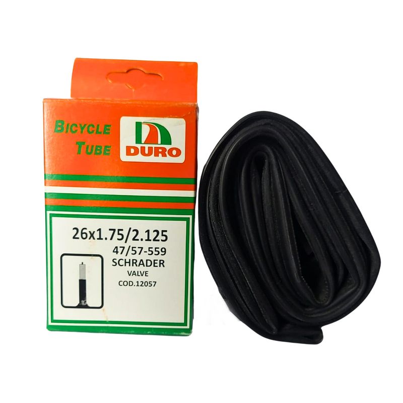 DURO - Camara Bicicleta Aro 26 X 1-3/ 8 Valvula Bicicleta 30mm Duro