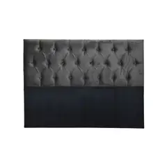 IMPORTCLICK - Respaldo Super King Piso Capitone Premiun 200x140 CM Gris Oscuro Felpa
