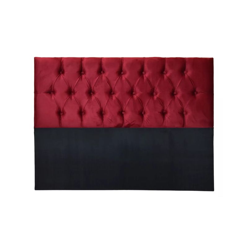 IMPORTCLICK - Respaldo Super King Piso Capitone Premiun 200x140 CM Rojo Felpa IMPORTCLICK