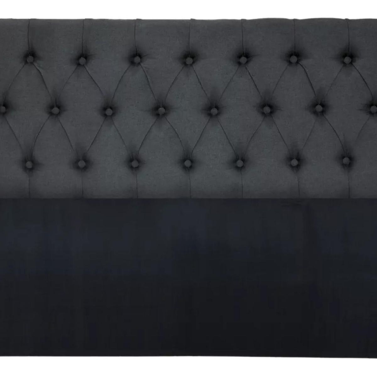 IMPORTCLICK - Respaldo 2 Plazas Piso Capitone Premium 150x140 CM Gris Oscuro Lino - Gris Oscuro