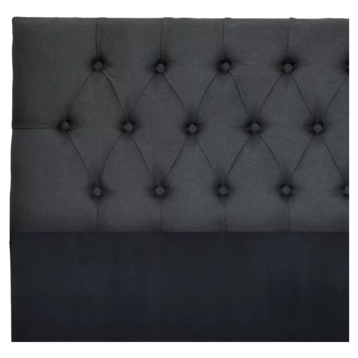 IMPORTCLICK - Respaldo 2 Plazas Piso Capitone Premium 150x140 CM Gris Oscuro Lino - Gris Oscuro