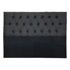 IMPORTCLICK - Respaldo King Piso Capitone Premiun 180x140 CM Gris Oscuro Lino