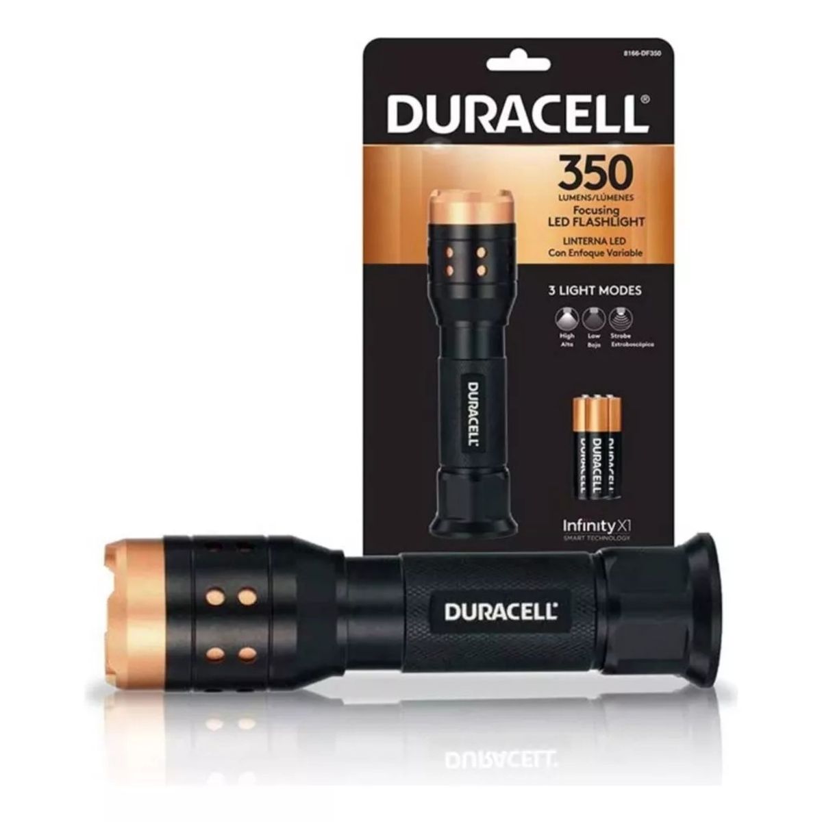 DURACELL - Linterna Led Duracell 350 Lumens Con Enfoque Variable Zoom