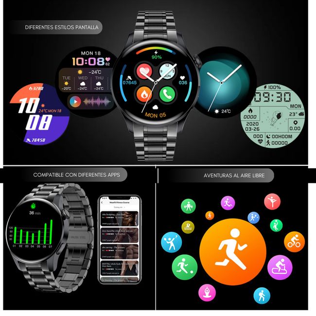 GENERICO - Smartwatch Genérico Reloj Inteligente Pantalla Tft Táctil Hw