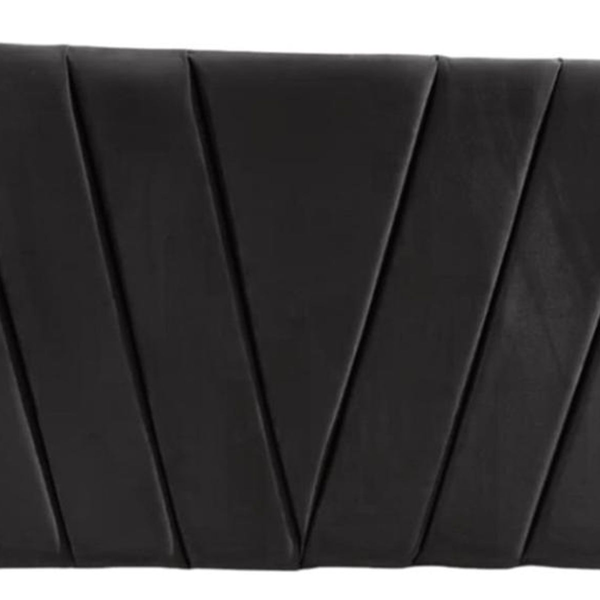 IMPORTCLICK - Respaldo Elegante Super King Capitone En V 200x60 CM Negro Felpa - Negro