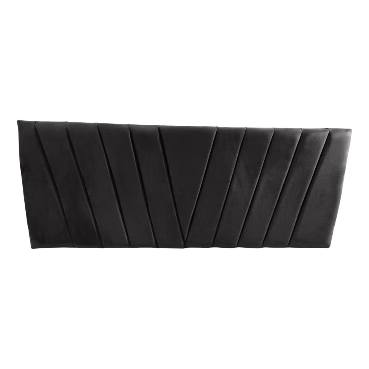 IMPORTCLICK - Respaldo Elegante Super King Capitone En V 200x60 CM Negro Felpa - Negro