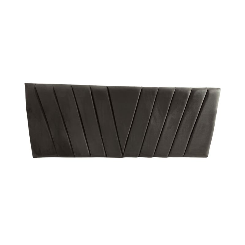 IMPORTCLICK - Respaldo Elegante 1 Plaza Capitone En V 105x60 CM Gris Oscuro Felpa - Gris Oscuro