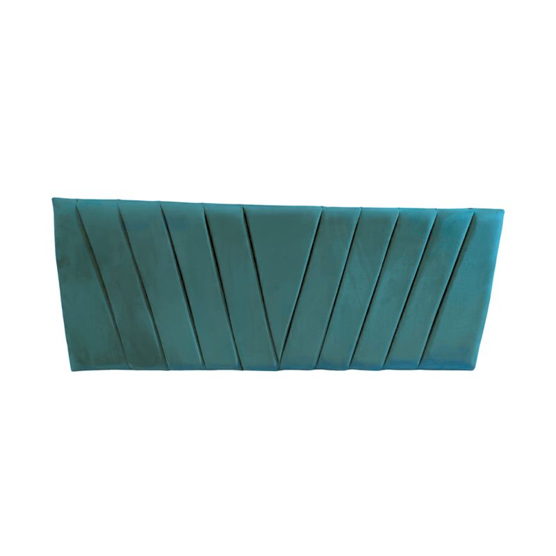 IMPORTCLICK - Respaldo Elegante 1 Plaza Capitone En V 105x60 CM Turquesa Felpa Botones IMPORTCLICK