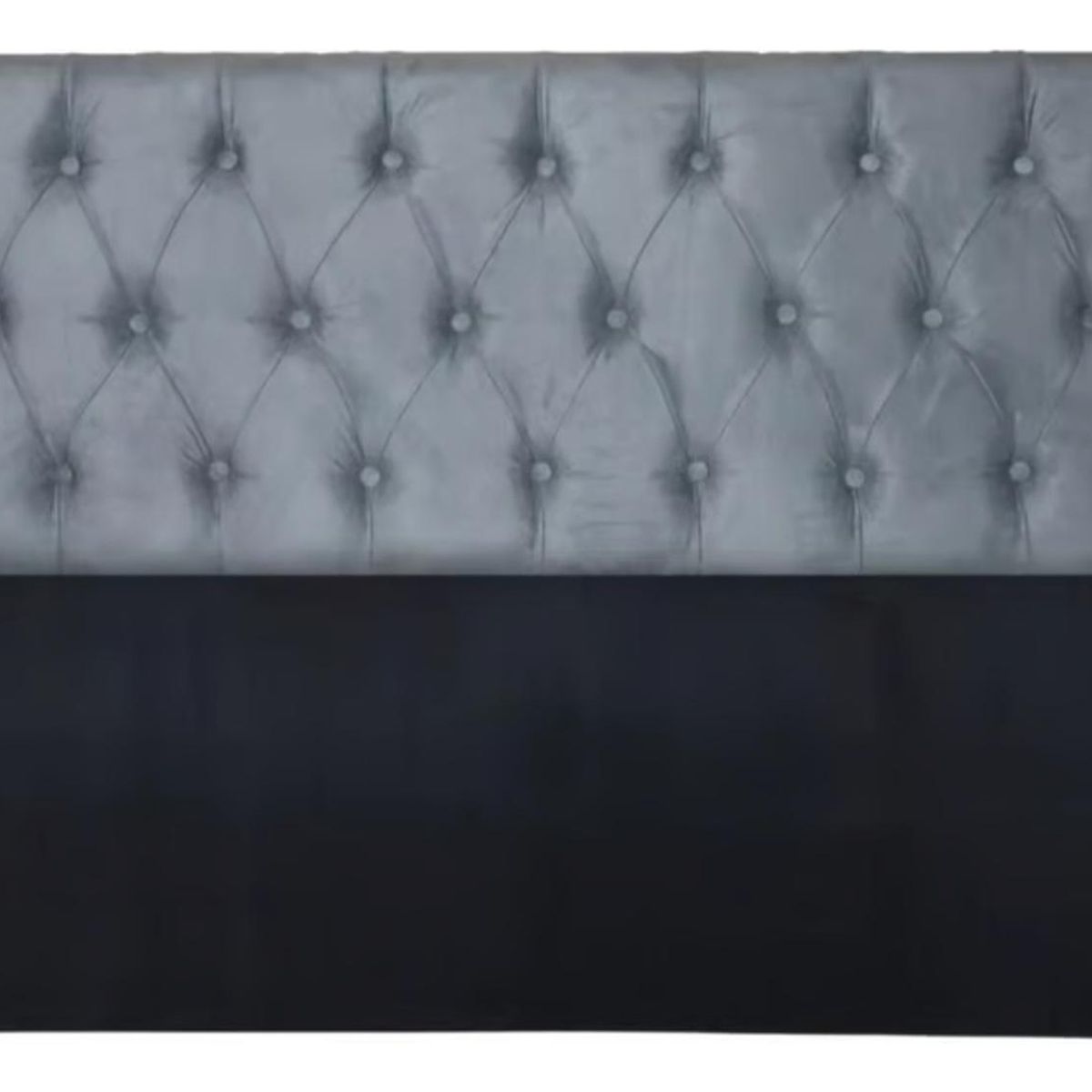 IMPORTCLICK - Respaldo 2 Plazas Piso Capitone Premium 150x140 CM Gris Azulado Felpa IMPORTCLICK