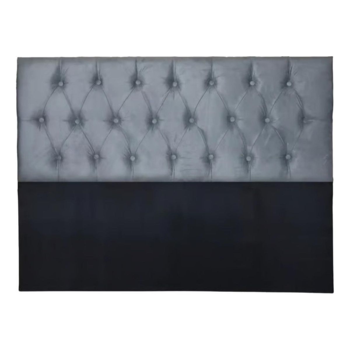 IMPORTCLICK - Respaldo 2 Plazas Piso Capitone Premium 150x140 CM Gris Azulado Felpa IMPORTCLICK