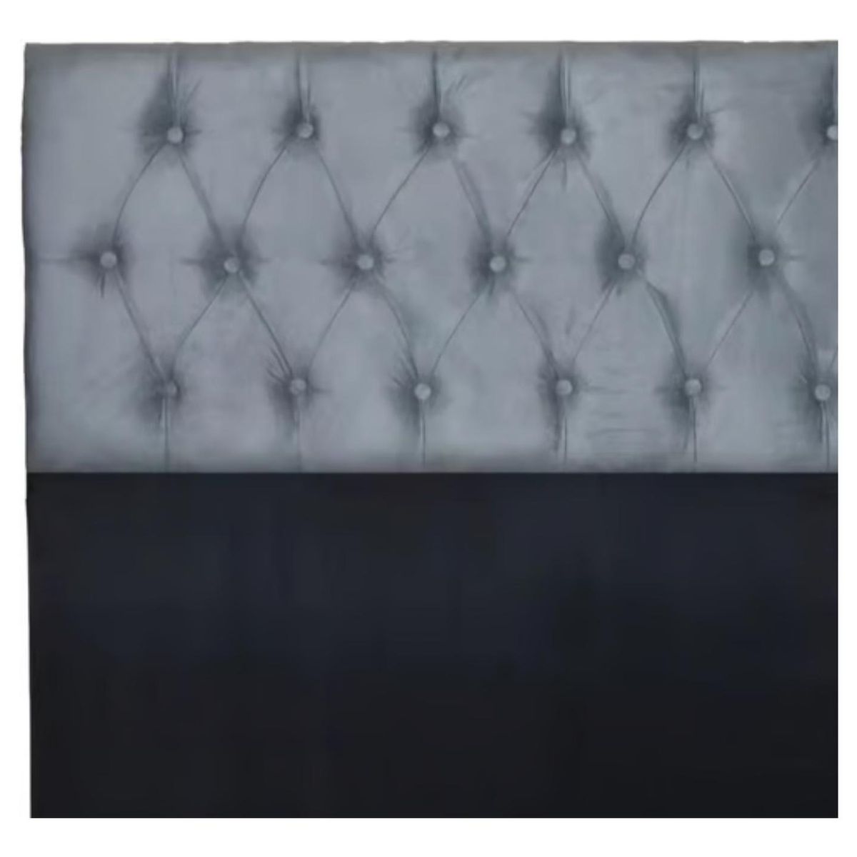 IMPORTCLICK - Respaldo 2 Plazas Piso Capitone Premium 150x140 CM Gris Azulado Felpa IMPORTCLICK