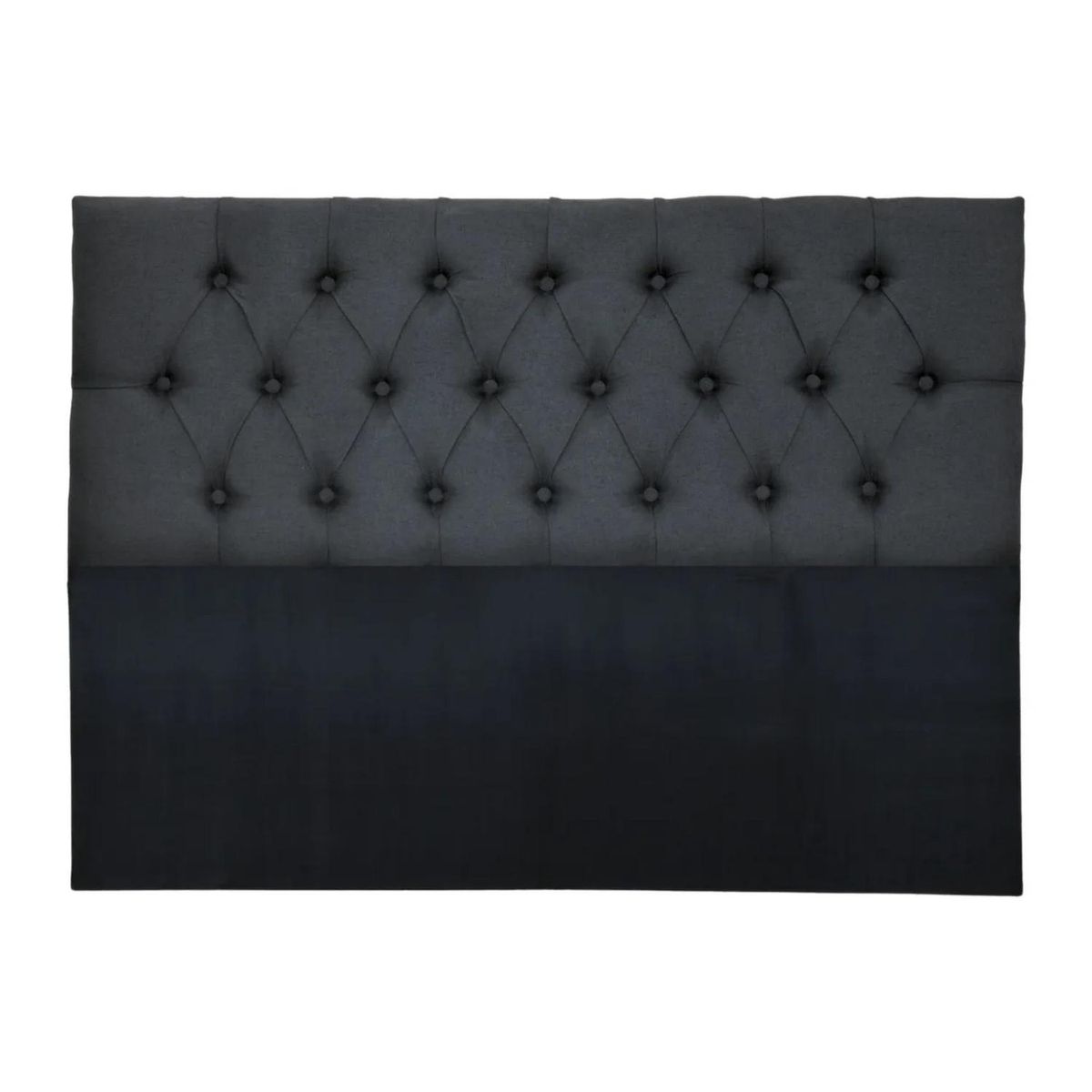 IMPORTCLICK - Respaldo Super King Piso Capitone Premiun 200x140 CM Gris Oscuro Lino IMPORTCLICK