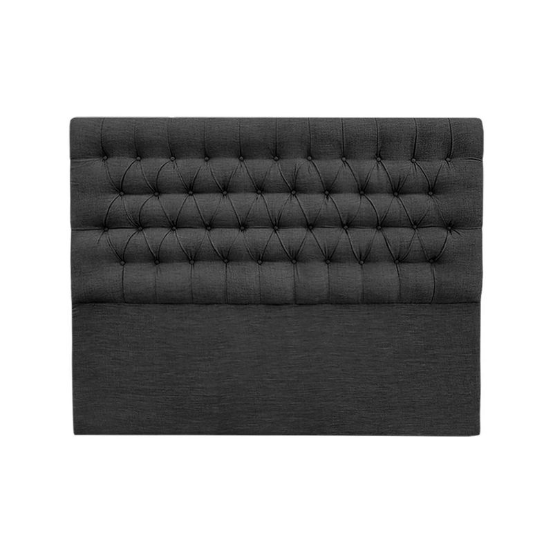 IMPORTCLICK - Respaldo Super King Piso Capitone Premiun 200x140 CM Gris Oscuro Lino IMPORTCLICK