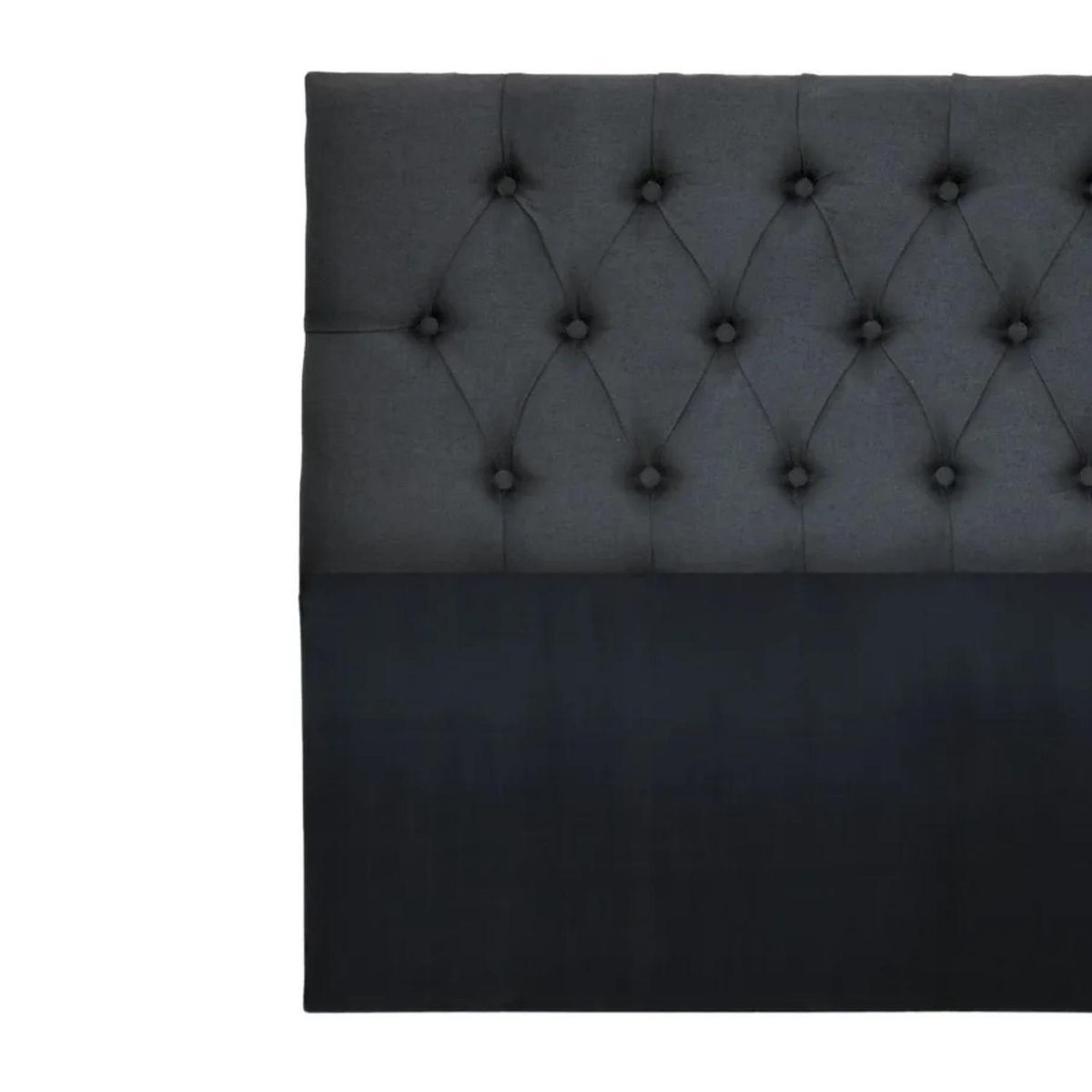 IMPORTCLICK - Respaldo Super King Piso Capitone Premiun 200x140 CM Gris Oscuro Lino IMPORTCLICK