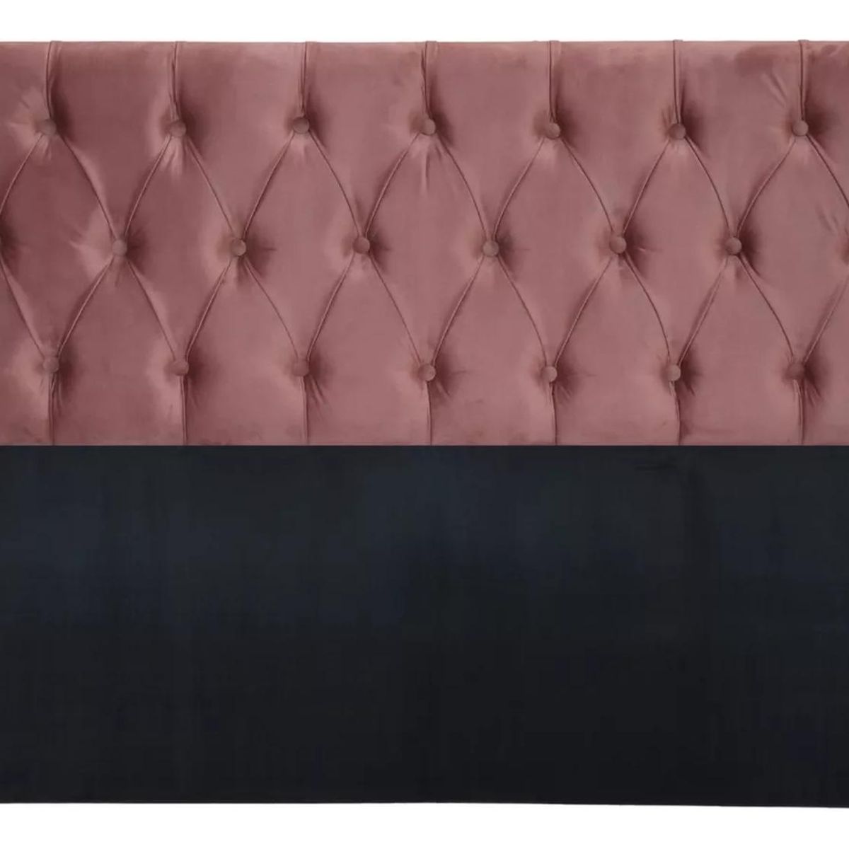IMPORTCLICK - Respaldo King Piso Capitone Premiun 180x140 CM Palo Rosa Felpa IMPORTCLICK