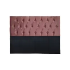 IMPORTCLICK - Respaldo King Piso Capitone Premiun 180x140 CM Palo Rosa Felpa