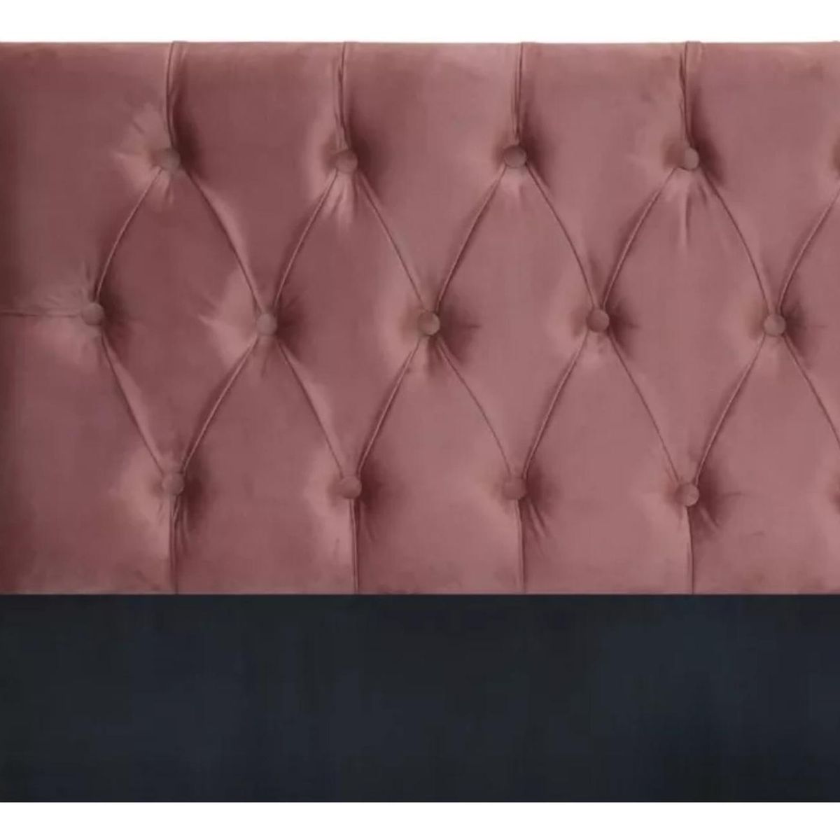 IMPORTCLICK - Respaldo King Piso Capitone Premiun 180x140 CM Palo Rosa Felpa IMPORTCLICK