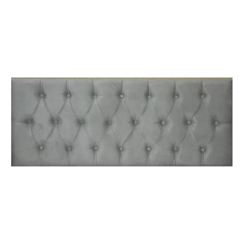 IMPORTCLICK - Respaldo Elegante Super King Capitone 200x60 CM Gris Claro Felpa - Gris Claro