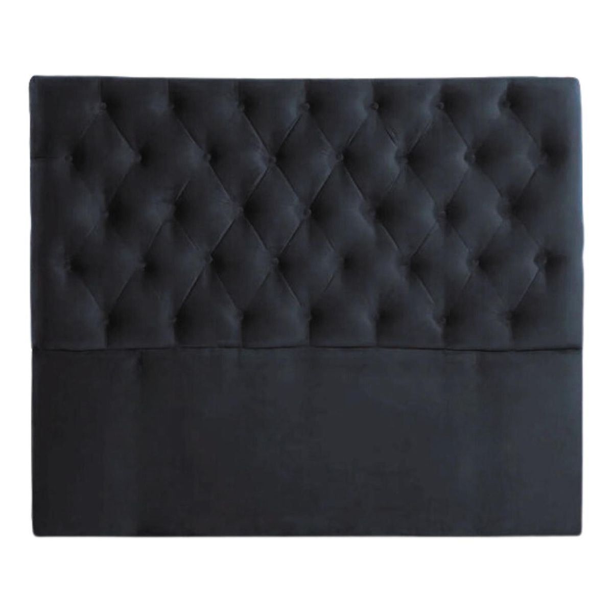 IMPORTCLICK - Respaldo Super King Piso Capitone Premiun 200x140 CM Negro Felpa IMPORTCLICK