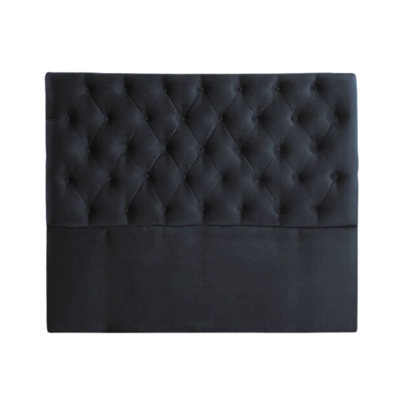 IMPORTCLICK - Respaldo Super King Piso Capitone Premiun 200x140 CM Negro Felpa IMPORTCLICK