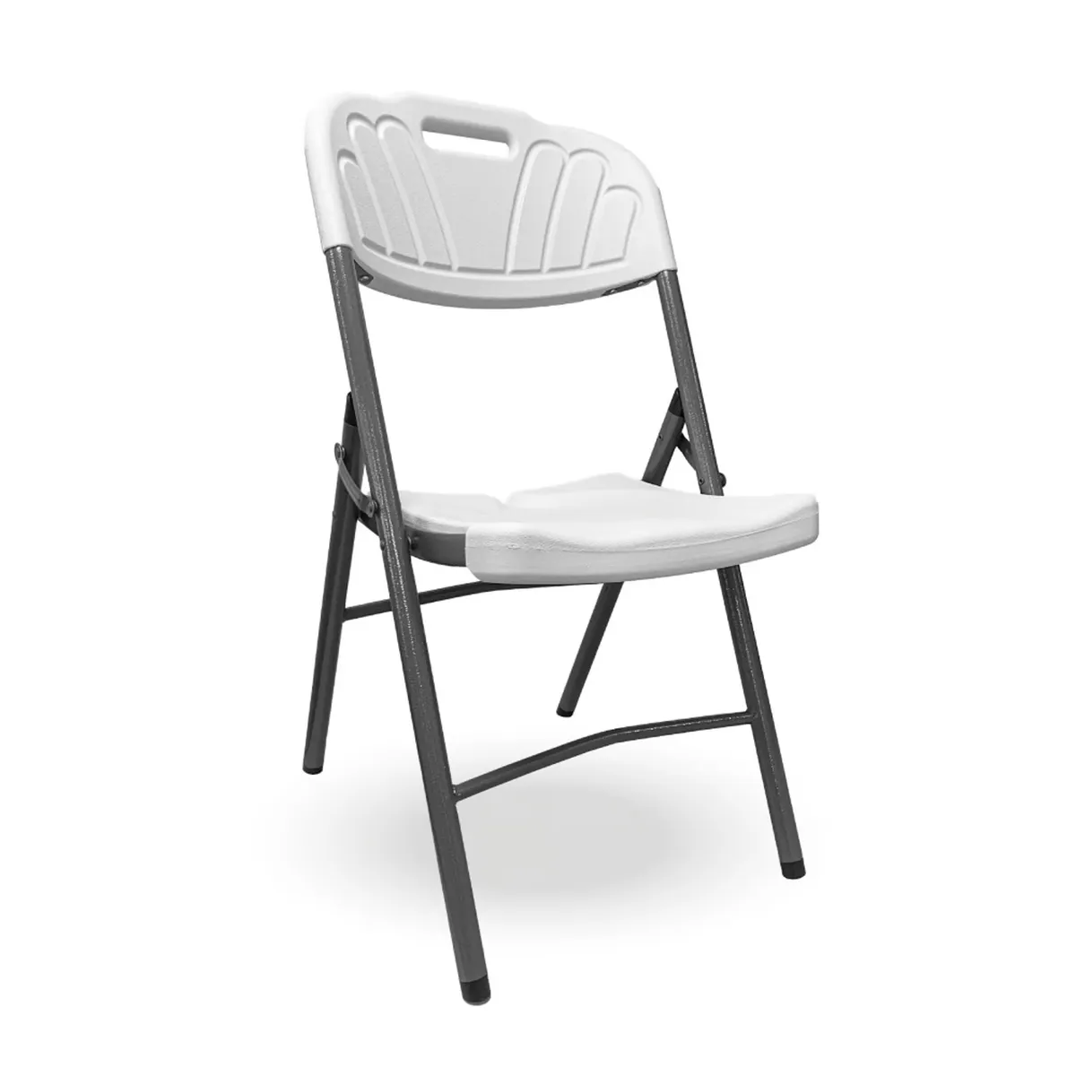 GENERICO - Silla Plegable Blanca 85 cm x 44 cm x 52 cm