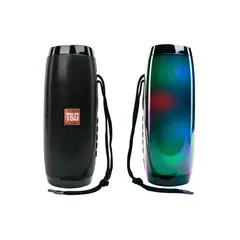SOLEIO - Parlante Bluetooth Con Panel Led RGB Radio FM Usb Negro