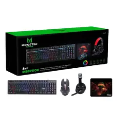 MONSTER GAMES - Kit Gamer 4 en 1 Crew Insertion RGB