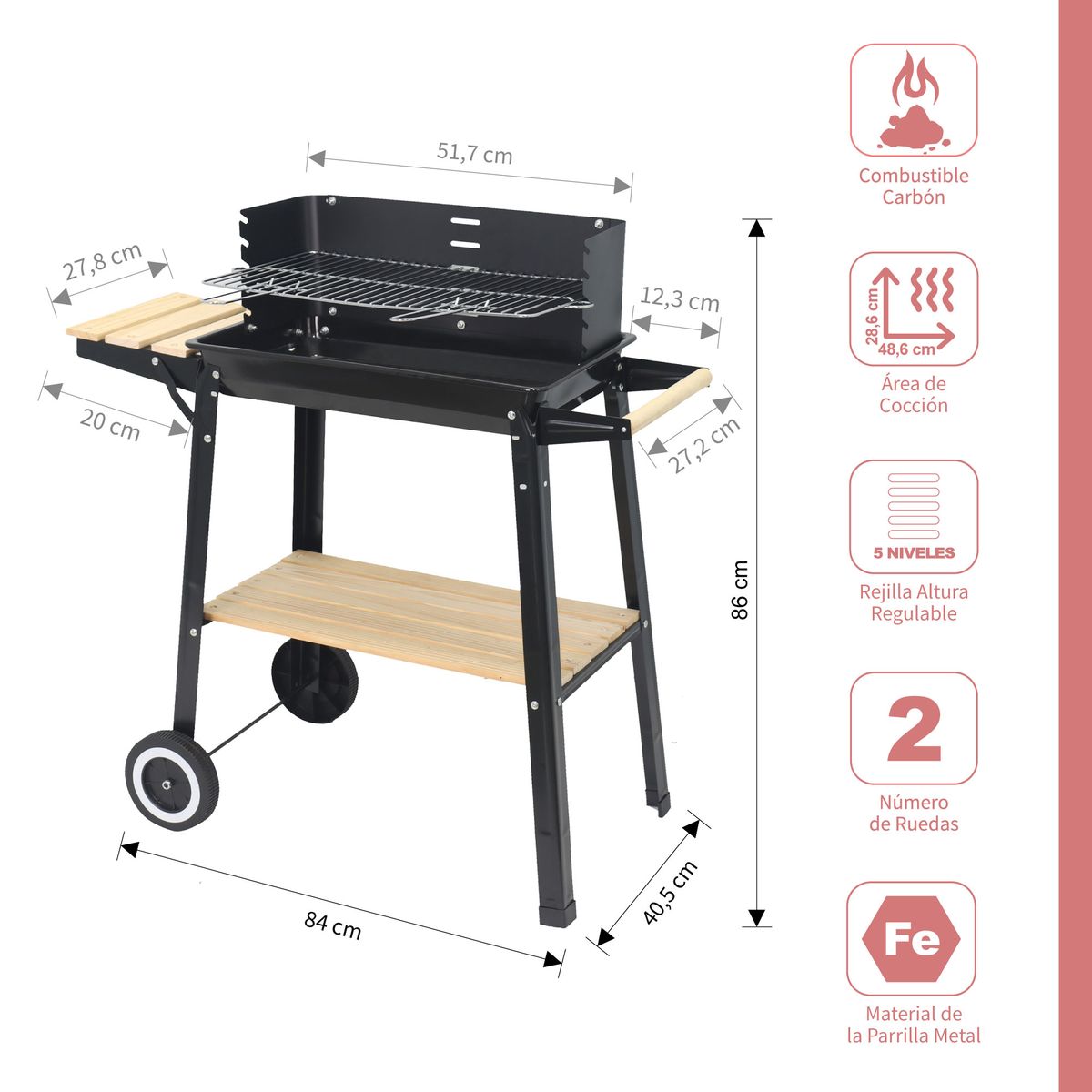 AMERICAN GRILL - Parrilla a Carbón Ohio Black