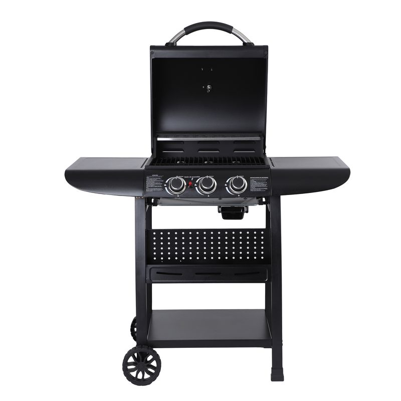 AMERICAN GRILL - Parrilla a Gas 3 Quemadores Kansas Black