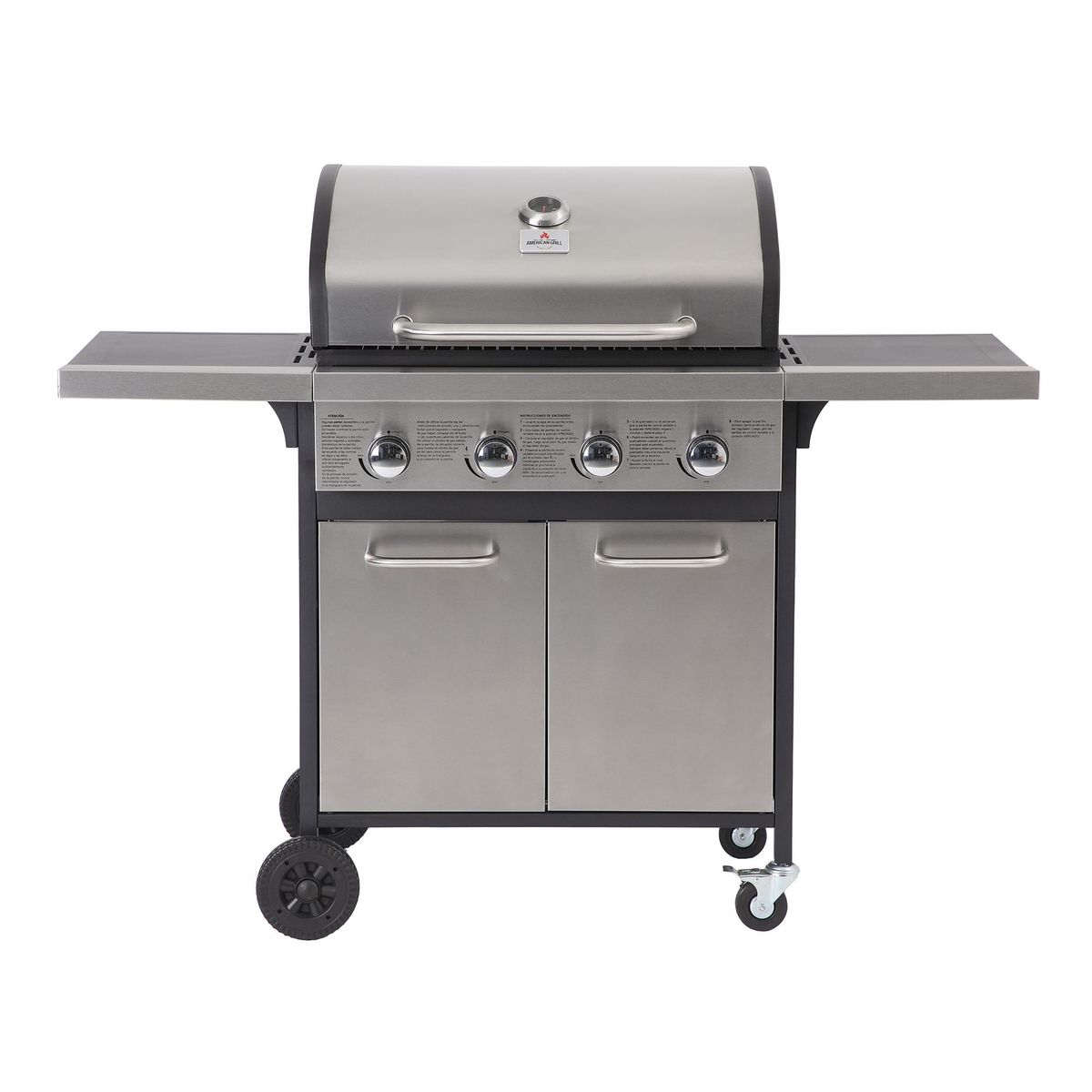 AMERICAN GRILL - Parrilla a Gas Oregon 4 Quemadores Inox