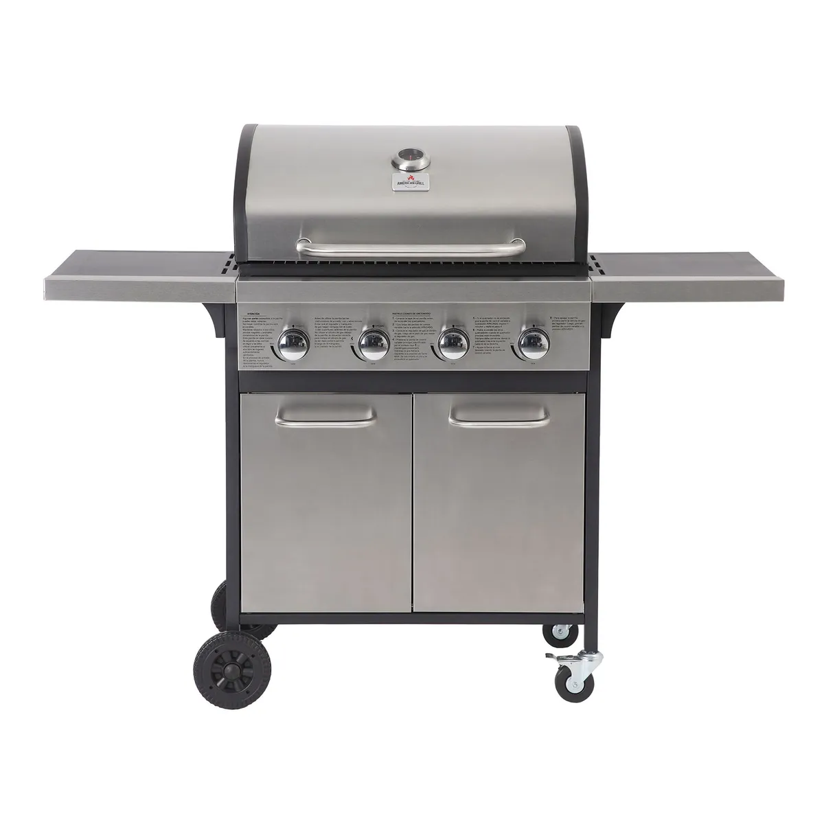 AMERICAN GRILL - Parrilla a Gas Oregon 4 Quemadores Inox