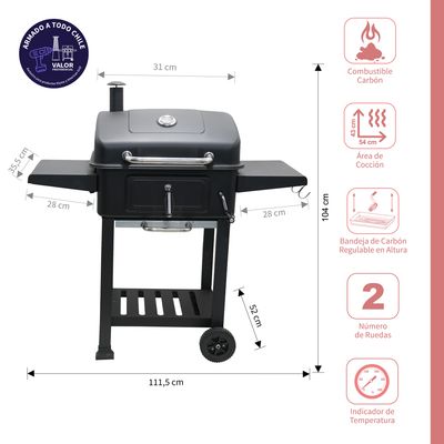 Imagen 2 del producto Parrilla a Carbón Chicago Black